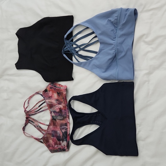 Lot of 4 Lululemon Longline Sports Bra Crop Top sz 4 6 - Picture 2 of 13